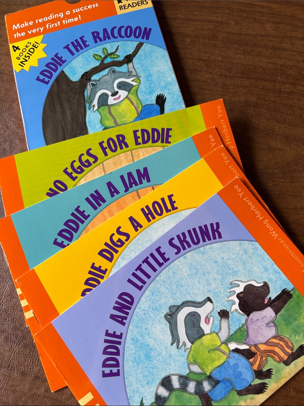 Eddie the Raccoon Children’s Book Set - Bright Multicolor Covers